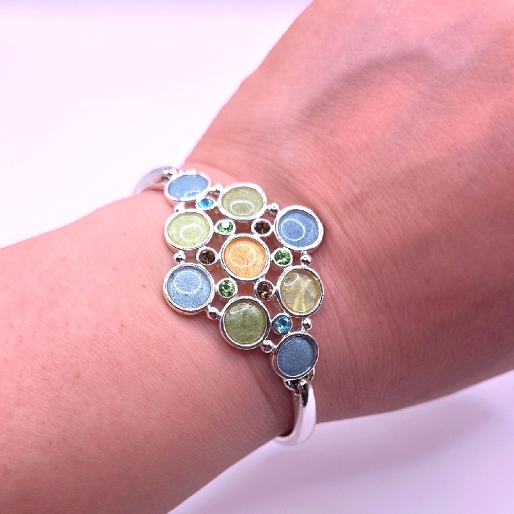 Multicolored Pastel Enamel Bracelet Bangle